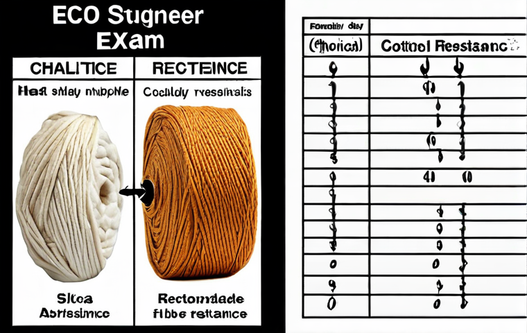 **
Close-up, organized study notes for the Textile Engineer exam, featuring concise keywords, diagrams of fiber structures (cotton, silk, nylon), a mnemonic for fiber properties ("Strength, Elasticity, Heat resistance, Chemical resistance, Abrasion resistance" - "SEHCA"), and a table summarizing natural vs. synthetic fiber characteristics with notes on eco-friendly textiles like recycled and biodegradable fibers.
**