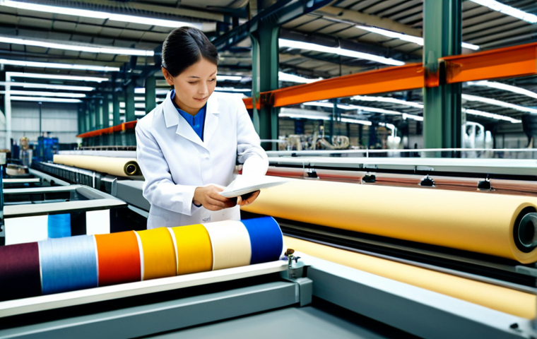Textile Engineer at Work**

"A professional textile engineer, fully clothed in appropriate attire, inspecting fabric samples in a bright, modern textile factory, surrounded by machinery and textile rolls, safe for work, correct proportions, perfect anatomy, well-formed hands, professional, family-friendly, high quality."

**