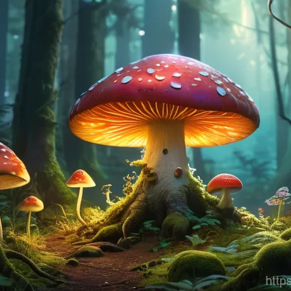 섬유기사 필기시험 대비 전략 - A whimsical forest scene at dusk, with soft, ethereal lighting filtering through ancient, moss-cover...