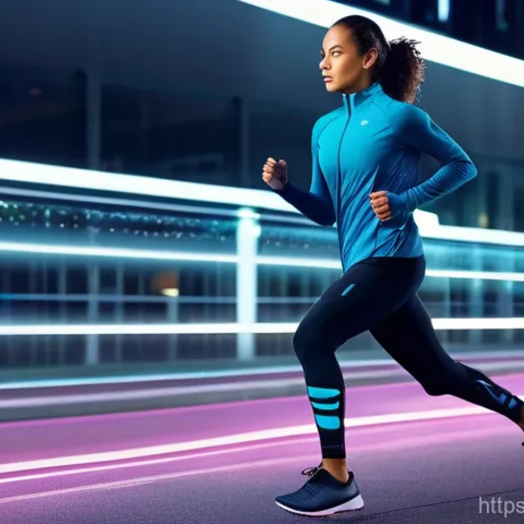 섬유기사와 업계 전망 분석 - **Prompt 1: Advanced Smart Sportswear in Action**
    A dynamic, full-body shot of an athlete (eithe...