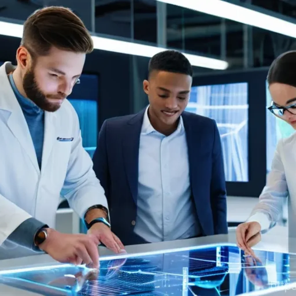 섬유기사 자격증 취득 후의 이점 - **Prompt 1: Textile Innovation and Future Leaders**
    A vibrant, modern textile research and devel...