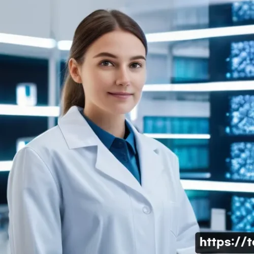 Home 33 섬유기사 학습 플래너 - A professional young adult textile engineer, dressed in a sleek, modern lab coat with subtle tech ac...