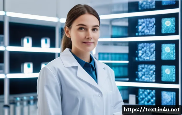 섬유기사 학습 플래너 - A professional young adult textile engineer, dressed in a sleek, modern lab coat with subtle tech ac...